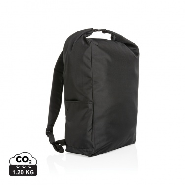 Logotrade advertising product picture of: Impact AWARE™ RPET lightweight rolltop backpack