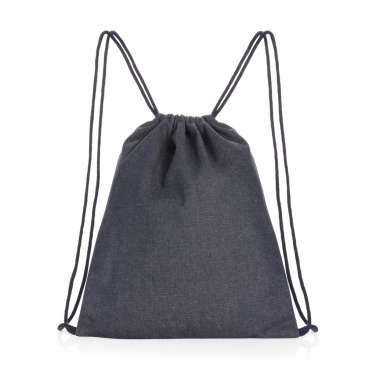 Logotrade advertising products photo of: Impact AWARE™ recycled denim drawstring backpack