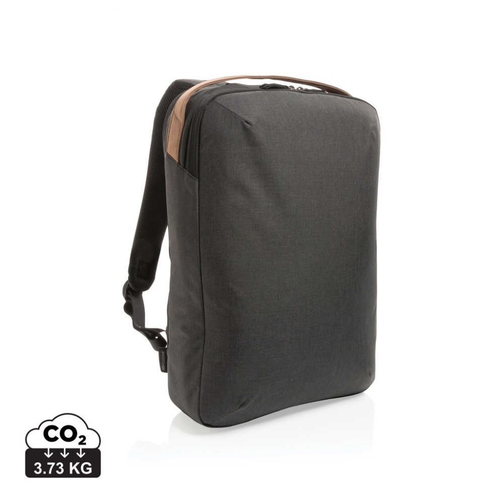 Logo trade corporate gift photo of: Impact AWARE™ 300D two tone deluxe 15.6" laptop backpack
