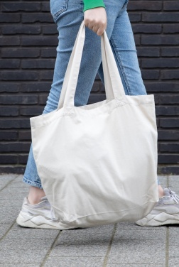 Logo trade promotional giveaways image of: Impact Aware™ 240 gsm rcanvas shopper w/pocket undyed