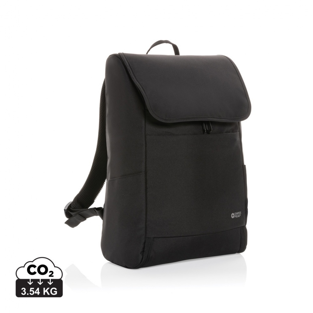 Logotrade promotional giveaway image of: Swiss Peak Fern AWARE™ RPET all over zipper 15.6" backpack