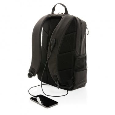 Logo trade corporate gifts image of: Impact AWARE™ Lima 15.6' RFID laptop backpack