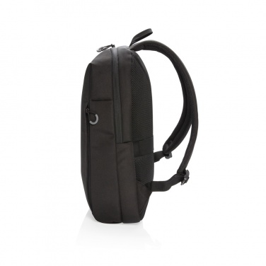 Logo trade promotional merchandise photo of: Swiss Peak AWARE™ RFID and USB A laptop backpack