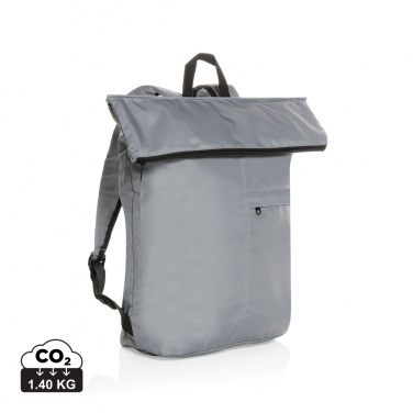Logo trade promotional gifts picture of: Dillon AWARE™ RPET lightweight foldable backpack