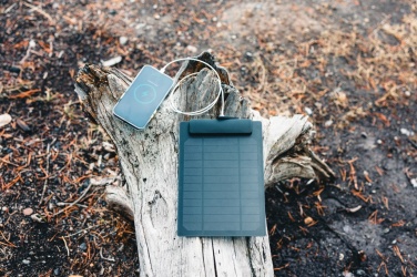 Logo trade corporate gift photo of: Pedro AWARE™ RPET deluxe backpack with 5W solar panel