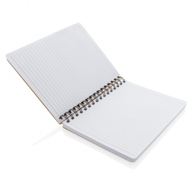 Logotrade promotional merchandise picture of: A5 Kraft spiral notebook with sticky notes