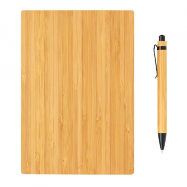 Logo trade business gift photo of: A5 Bamboo notebook & pen set