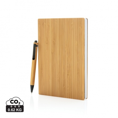 Logotrade advertising products photo of: A5 Bamboo notebook & pen set