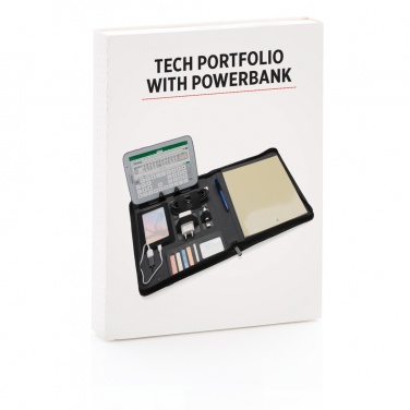 Logotrade promotional gift image of: Tech portfolio with powerbank