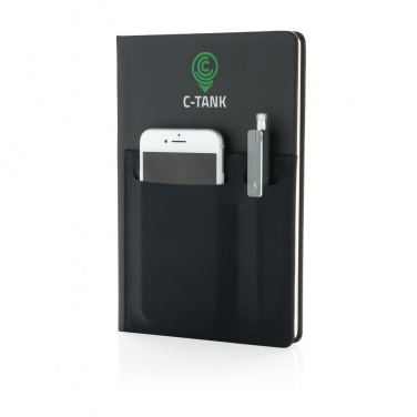 Logotrade promotional giveaway image of: A5 Deluxe notebook with smart pockets