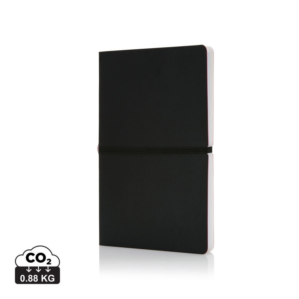 Logotrade promotional gift picture of: Deluxe softcover A5 notebook