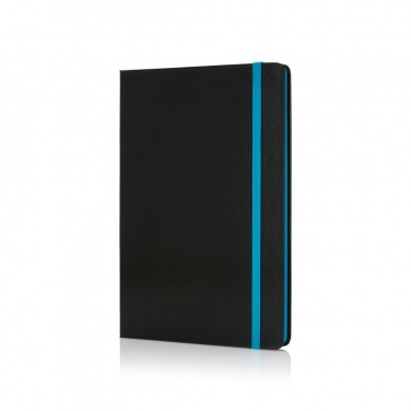 Logo trade advertising product photo of: Deluxe hardcover A5 notebook with coloured side