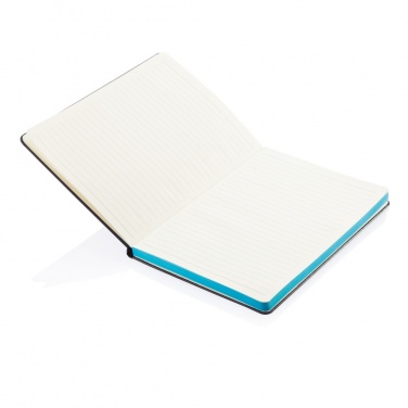 Logotrade promotional gift image of: Deluxe hardcover A5 notebook with coloured side