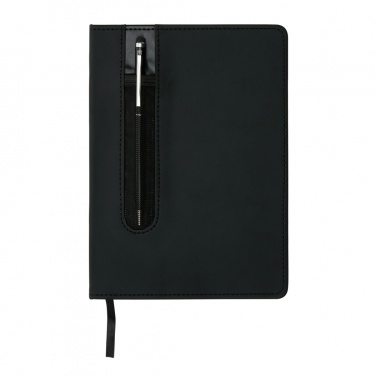 Logo trade promotional items image of: Standard hardcover PU A5 notebook with stylus pen