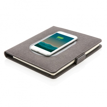 Logotrade promotional merchandise photo of: Air 5W wireless charging notebook cover A5