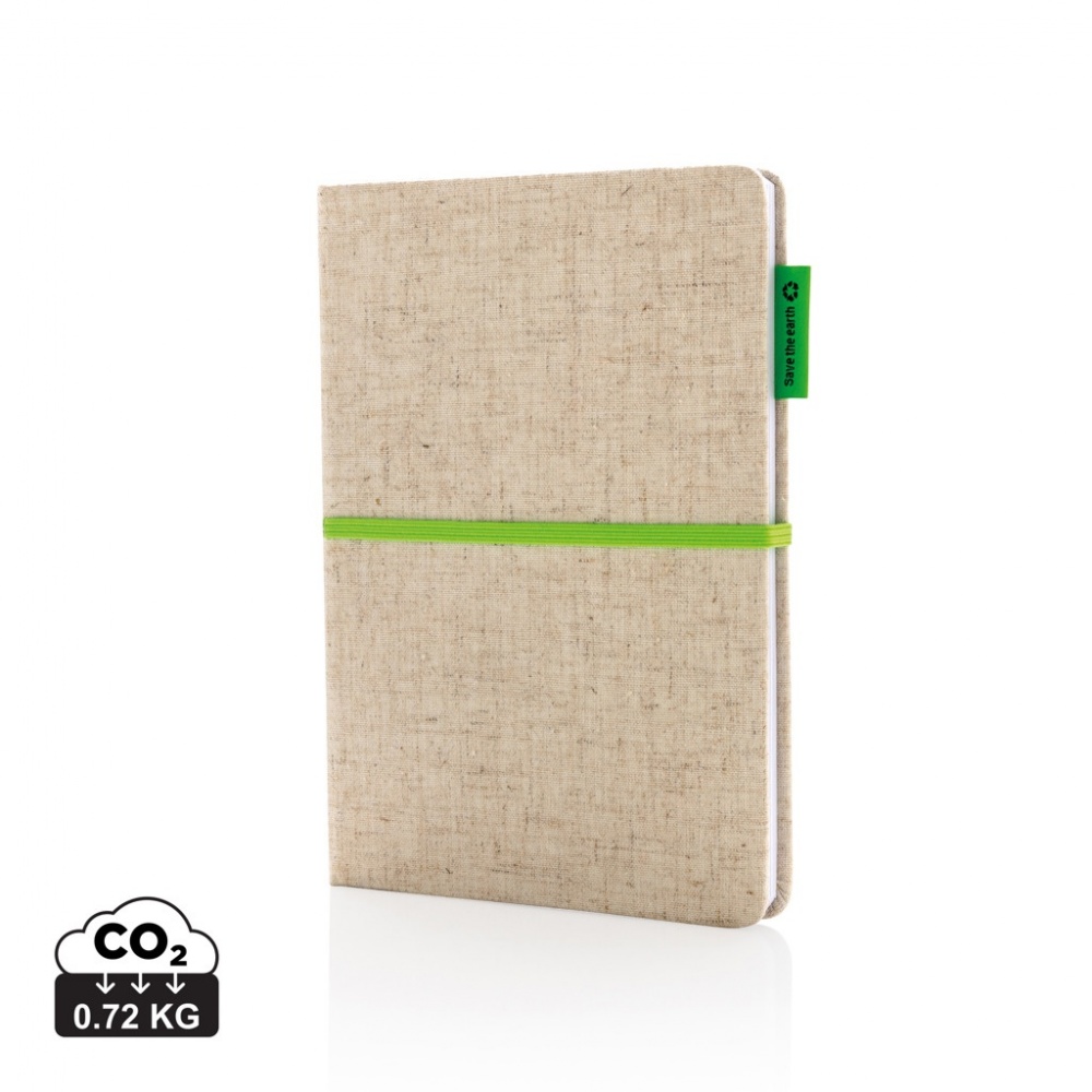 Logo trade business gift photo of: A5 jute notebook