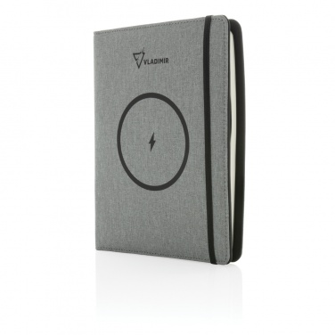 Logotrade promotional products photo of: Air 5W wireless charging notebook with 5000mAh powerbank
