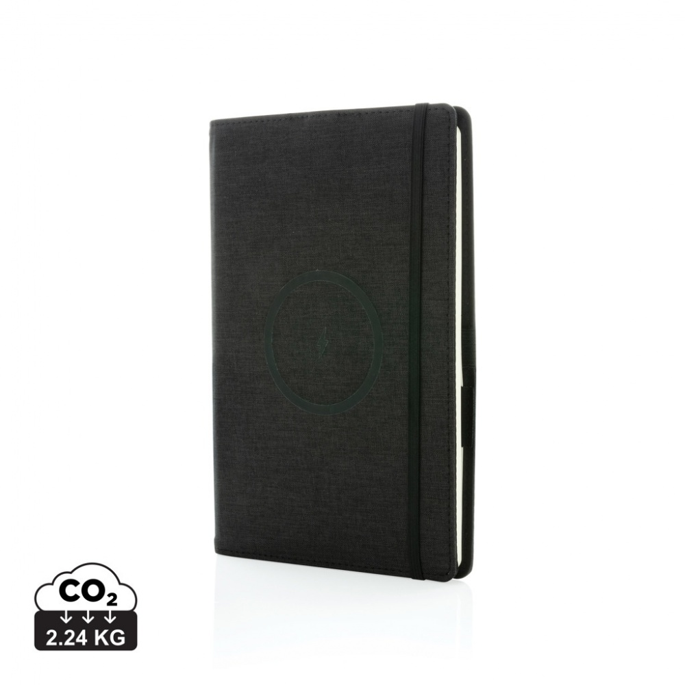 Logo trade promotional items picture of: Air 5W wireless charging refillable journal cover A5