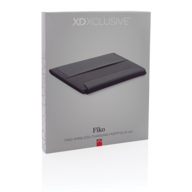 Logotrade promotional giveaway picture of: Fiko 5W wireless charging portfolio A4 with powerbank