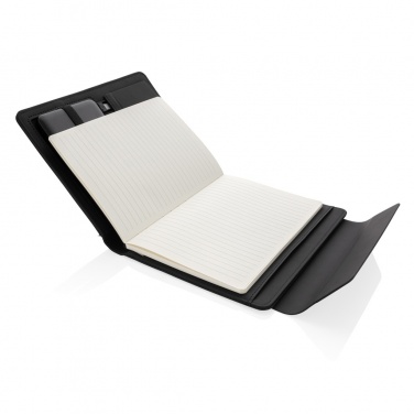 Logo trade promotional giveaway photo of: Fiko wireless charging A5 portfolio with powerbank