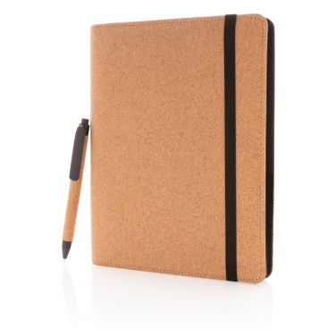 Logotrade promotional giveaways photo of: Deluxe cork portfolio A5 with pen