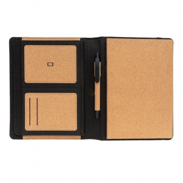 Logo trade promotional item photo of: Deluxe cork portfolio A5 with pen