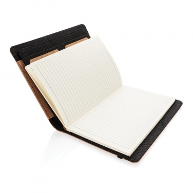 Logo trade promotional giveaways picture of: Deluxe cork portfolio A5 with pen