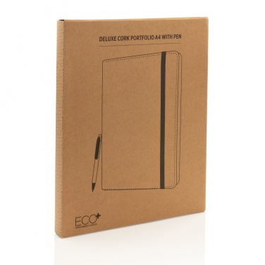 Logotrade advertising product image of: Deluxe cork portfolio A4 with pen