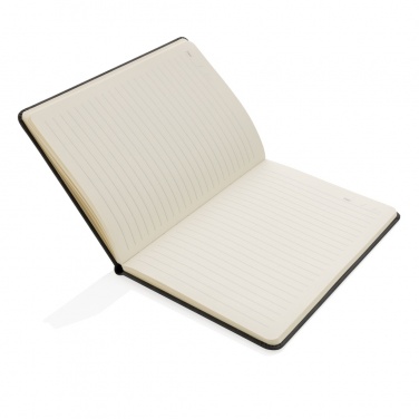 Logotrade advertising products photo of: Deluxe hardcover PU notebook A5 with phone and pen holder