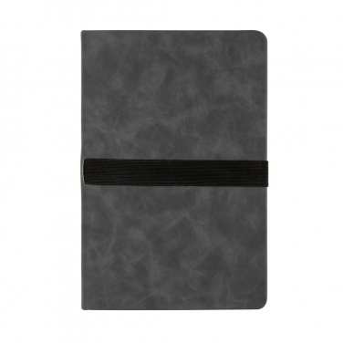 Logo trade advertising products picture of: Deluxe hardcover PU notebook A5 with phone and pen holder