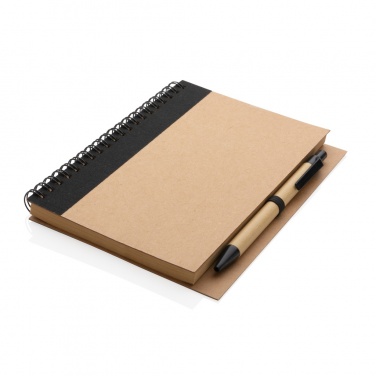 Logotrade promotional merchandise photo of: Kraft spiral notebook with pen