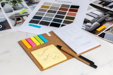 Logotrade advertising product image of: Kraft sticky notes A6 booklet with pen