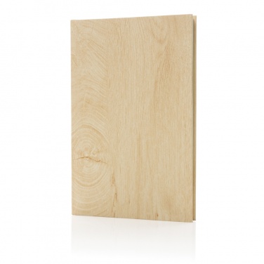 Logo trade promotional giveaways picture of: Kavana wood print A5 notebook
