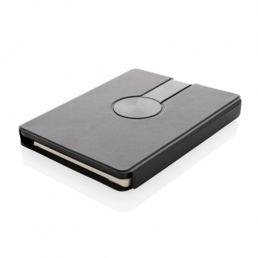 Logotrade promotional gifts photo of: Swiss Peak RCS rePU notebook with 2-in-1 wireless charger
