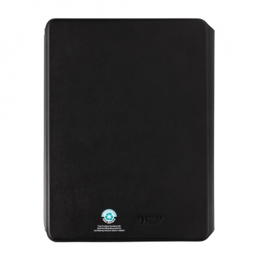 Logo trade corporate gift photo of: Swiss Peak RCS rePU notebook with 2-in-1 wireless charger