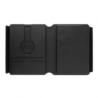 Logo trade promotional products image of: Swiss Peak RCS rePU notebook with 2-in-1 wireless charger