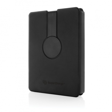 Logo trade promotional items image of: Swiss Peak RCS rePU notebook with 2-in-1 wireless charger