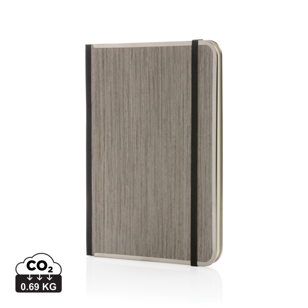 Logotrade promotional item picture of: Treeline A5 wooden cover deluxe notebook