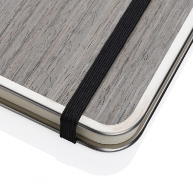Logo trade promotional merchandise photo of: Treeline A5 wooden cover deluxe notebook