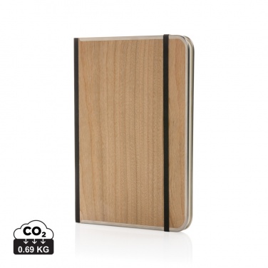 Logo trade promotional item photo of: Treeline A5 wooden cover deluxe notebook