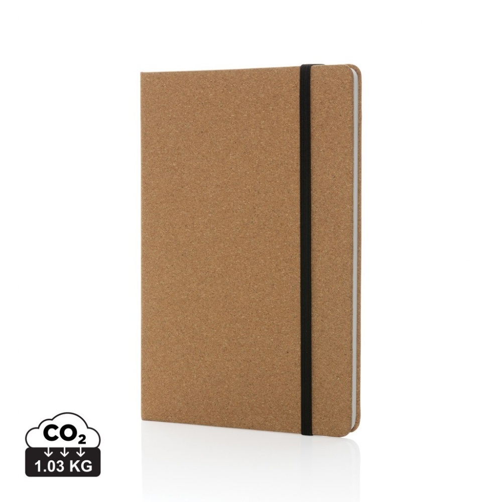 Logo trade promotional product photo of: Stoneleaf A5 cork and stonepaper notebook