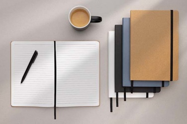 Logotrade promotional item image of: Craftstone A5 recycled kraft and stonepaper notebook