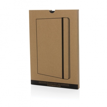 Logo trade business gifts image of: Craftstone A5 recycled kraft and stonepaper notebook