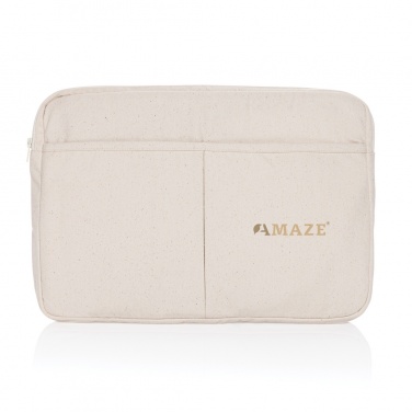 Logo trade promotional items image of: Laluka AWARE™ recycled cotton 15.6 inch laptop sleeve