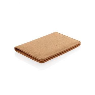 Logo trade corporate gifts image of: Cork secure RFID passport cover