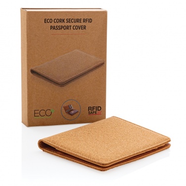 Logo trade promotional merchandise image of: Cork secure RFID passport cover