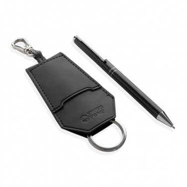 Logo trade promotional items picture of: SP Tula RCS certified recycled PU key holder and pen set
