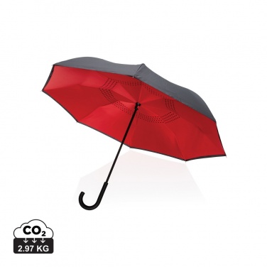 Logotrade promotional gift image of: 23" Impact AWARE™ RPET 190T reversible umbrella
