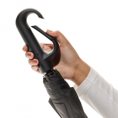 Logotrade promotional product picture of: Yara 21" AWARE™ RPET solid colour umbrella with carabiner