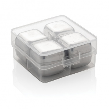 Logotrade promotional products photo of: Re-usable stainless steel ice cubes 4pc